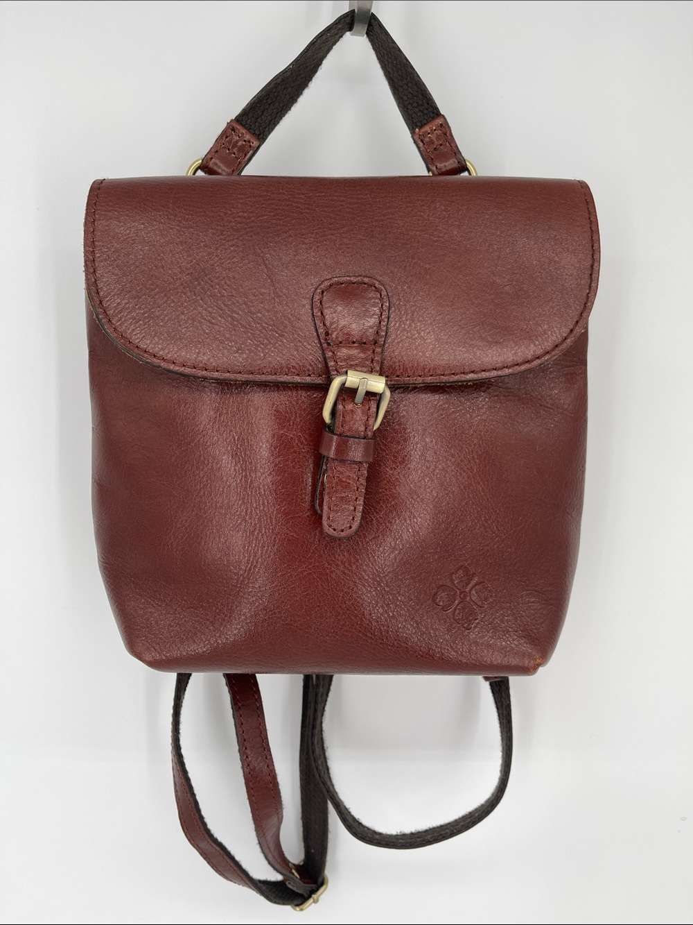 Patricia Nash Vatoni Convertible Brown Leather Backpack